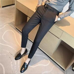 Stylish Black Dress Pants 38 slim fit